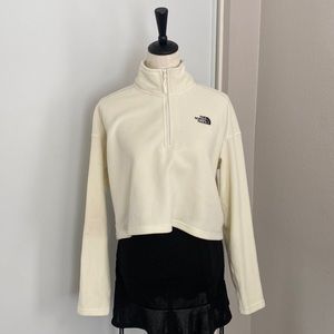 The North Face Cropped Fleece Jacket white L
